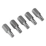 Sealey TX40S5 TRX - Star* T40 Bit Short Pack of 5 - TX40S5 - Sealey Tools UK - Workshop Tool Storage