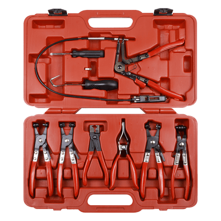 Sealey VS1662 9pc Hose Clip Removal Tool Set - VS1662 - Sealey Tools UK - Workshop Tool Storage