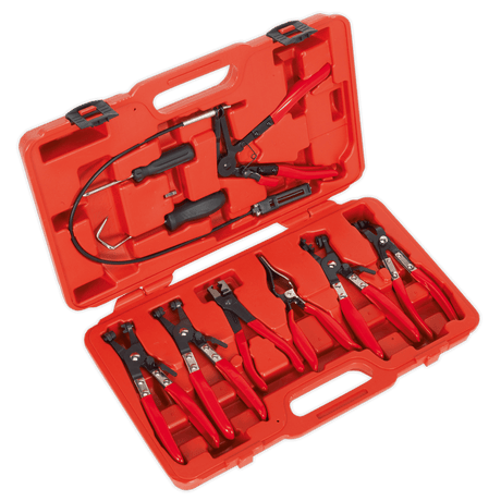 Sealey VS1662 9pc Hose Clip Removal Tool Set - VS1662 - Sealey Tools UK - Workshop Tool Storage