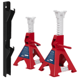 Sealey VS2003COMBO Axle Stand & Axle Stand Storage Rack Combo 3 Tonne - VS2003COMBO - Sealey Tools UK - Workshop Tool Storage