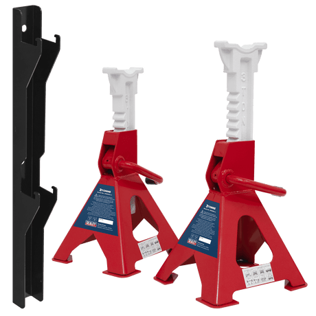 Sealey VS2003COMBO Axle Stand & Axle Stand Storage Rack Combo 3 Tonne - VS2003COMBO - Sealey Tools UK - Workshop Tool Storage