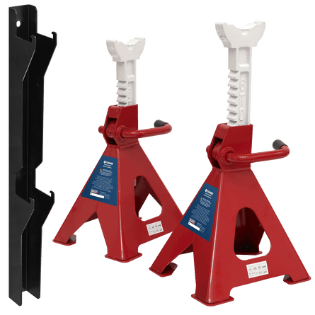 Sealey VS2006COMBO Axle Stand & Axle Stand Storage Rack Combo 6 Tonne - VS2006COMBO - Sealey Tools UK - Workshop Tool Storage