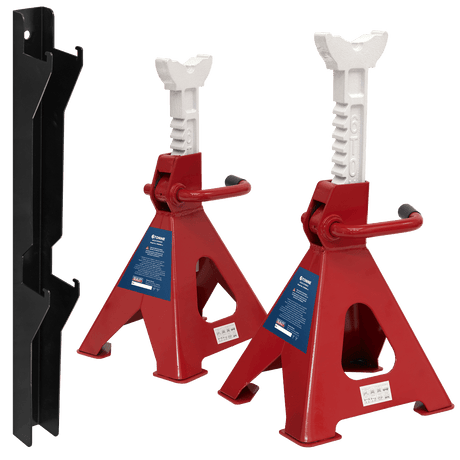 Sealey VS2006COMBO Axle Stand & Axle Stand Storage Rack Combo 6 Tonne - VS2006COMBO - Sealey Tools UK - Workshop Tool Storage
