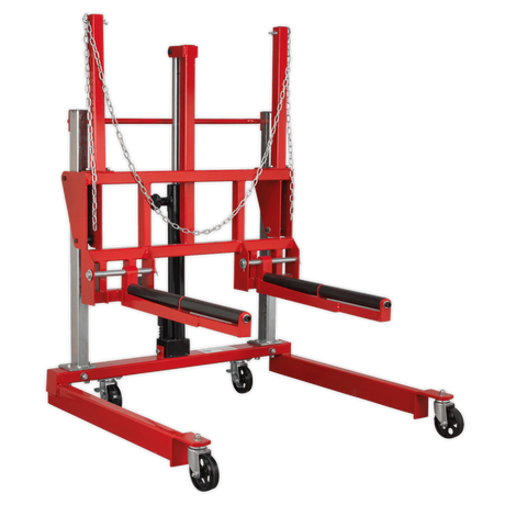 Sealey W508T Wheel Removal Trolley 500kg Adjustable Width - W508T - Sealey Tools UK - Workshop Tool Storage