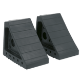 Sealey WC01 Rubber Wheel Chocks 1.8kg - Pair - WC01 - Sealey Tools UK - Workshop Tool Storage