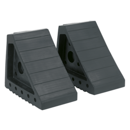 Sealey WC01 Rubber Wheel Chocks 1.8kg - Pair - WC01 - Sealey Tools UK - Workshop Tool Storage