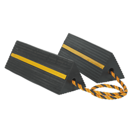 Sealey WC11 Heavy - Duty Rubber Wheel Chocks 8kg - Pair - WC11 - Sealey Tools UK - Workshop Tool Storage