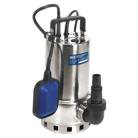 Sealey WPS225A Submersible Stainless Water Pump Automatic Dirty Water 225L/min 230V - WPS225A - Sealey Tools UK - Workshop Tool Storage