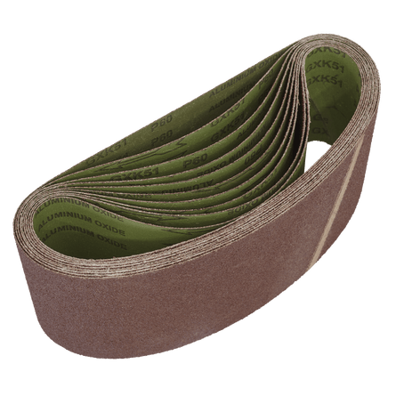 Sealey WSB6160 Sanding Belt 100 x 610mm 60Grit - Pack of 10 - WSB6160 - Sealey Tools UK - Workshop Tool Storage