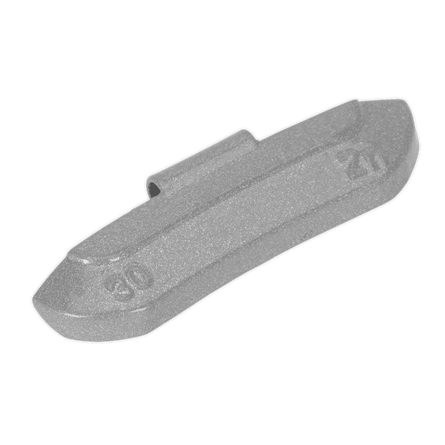 Sealey WWSH30 Wheel Weight 30g Hammer - On Zinc for Steel Wheels Pack of 100 - WWSH30 - Sealey Tools UK - Workshop Tool Storage