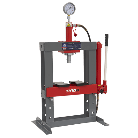 Sealey YK10B Hydraulic Press 10tonne Bench Type - YK10B - Sealey Tools UK - Workshop Tool Storage