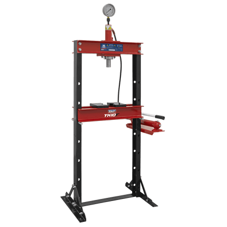 Sealey YK10F Hydraulic Press 10tonne Floor Type - YK10F - Sealey Tools UK - Workshop Tool Storage