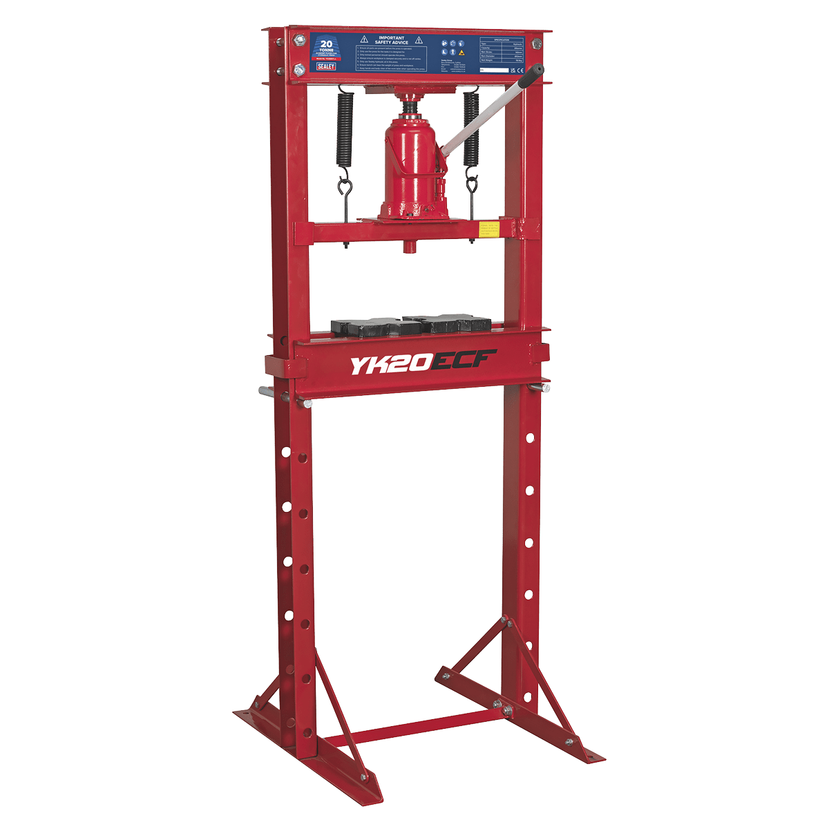 Sealey YK20ECF Hydraulic Press 20tonne Economy Floor Type - YK20ECF - Sealey Tools UK - Workshop Tool Storage