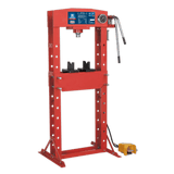 Sealey YK309FAH Air/Hydraulic Press 30tonne Floor Type with Foot Pedal - YK309FAH - Sealey Tools UK - Workshop Tool Storage