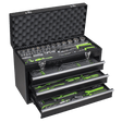 Siegen S01266 3 Drawer Portable Tool Chest with 98pc Tool Kit - S01266 - Sealey Tools UK - Workshop Tool Storage