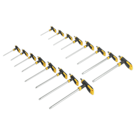 Siegen S0916 16pc T - Handle TRX - Star* & Hex Key Set - S0916 - Sealey Tools UK - Workshop Tool Storage