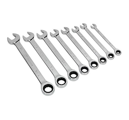 Siegen S0984 From Sealey Combination Ratchet Spanner Set 8pc Imperial - Spanners - SLY-17987 - Sealey Tools UK - Workshop Tool Storage