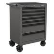 Superline Pro AP26479TG 7 Drawer Rollcab with Ball - Bearing Slides ‚¬€œ Grey/Black - AP26479TG - Sealey Tools UK - Workshop Tool Storage