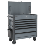 Superline Pro AP366G 6 Drawer Mobile Tool Cabinet with Ball Bearing Slides - Grey - AP366G - Sealey Tools UK - Workshop Tool Storage