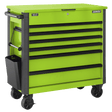 Superline Pro AP366HV 6 Drawer Mobile Tool Cabinet with Ball Bearing Slides - Green - AP366HV - Sealey Tools UK - Workshop Tool Storage
