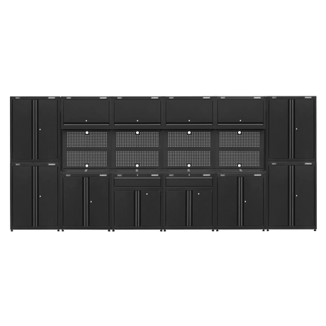 Superline Pro APMS16HFP Rapid - Fit 4.6m Modular Garage Storage System - APMS16HFP - Sealey Tools UK - Workshop Tool Storage