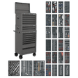 Superline Pro SPTGRCOMBO1 14 Drawer Tool Chest Combination with 1179pc Tool Kit - SPTGRCOMBO1 - Sealey Tools UK - Workshop Tool Storage