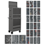 Superline Pro SPTGRCOMBO1 14 Drawer Tool Chest Combination with 1179pc Tool Kit - SPTGRCOMBO1 - Sealey Tools UK - Workshop Tool Storage